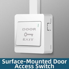 Interrupteur de porte à bouton poussoir blanc pour contrôle d'accès avec fonc