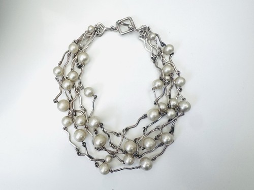 Collier perles six rangs biche - collier,