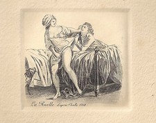 Gravure libertine sur cuivre - gravure,