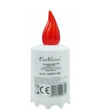 Bougie LED Rouge Batterie Cimetière Lampe Votive Lumière Bougie Cero Ampoule