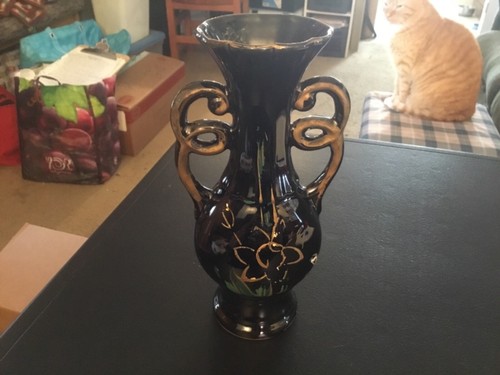 Vase ceramic black two - ,