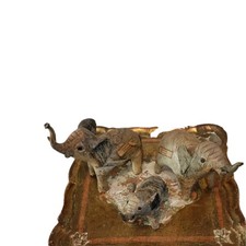 éléphants En Coquille D'huîtres Fait Main Très Réel Et Déco Rare