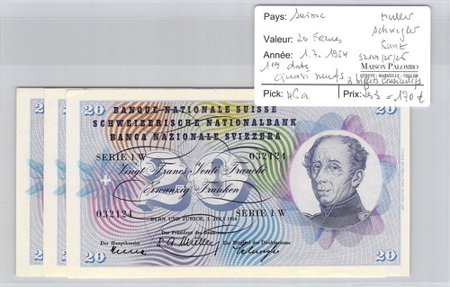 Billets consécutifs suisse - consÉcutifs,