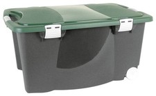 XXL Boîte de Rangement à Roulettes 80x40x52 Anthrazit-Grün Boîte Tout Usage