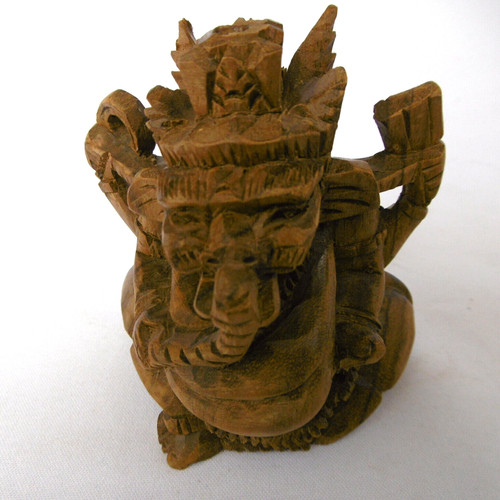 Statuette ganesh bois - ganesh, en