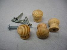 Lot 4 bouton pin brut Ø 19 mm Ht 20mm + vis pour tiroir porte meubles