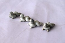 Vintage Miniature Porcelaine Poupées Figurines Bébé Couché Prone Position 4 PC "