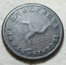 Jeton Token  Île de Man Georges III (1760-1820) Penny 1786 CAB23JET003