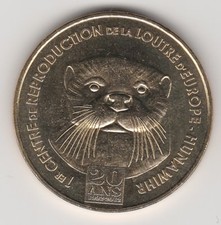 A 2012 TOKEN MEDAILLE MONNAIE DE PARIS -- 68 150 N°10 HUNAWIHR LOUTRE 20 ANS