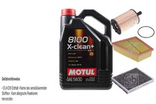 FEBI BILSTEIN Inspection set 5 L Motul 8100 + X-propre 5W30 pour VW Polo 9N_ 1.4