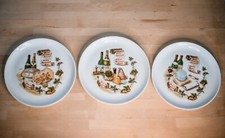 3 assiettes à fromage en français service à fromages