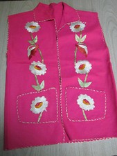 Vintage handmade hot pink - pink, vest