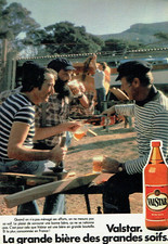 publicité Advertising 0423  1981    bière  bock Valstar  grande bouteille