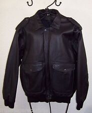 VINTAGE Blouson AVIATEUR / Flight Jacket en CUIR, Homme, Taille L - (BCH_047)