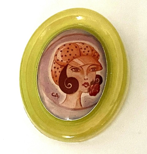 Grande broche vintage camée - broche,