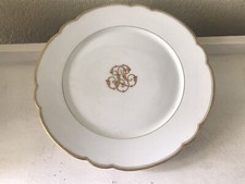 CH PILLIVUYT & Cie PARIS 1 ASSIETTE À ENTREMET MONOGRAMMEE