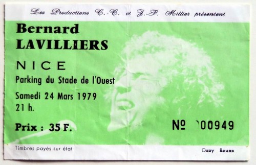 Bernard lavilliers billet - bernard,