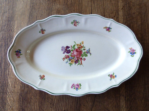 Plat ovale faïence - plat,
