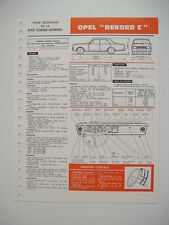 fiche technique RTA   OPEL