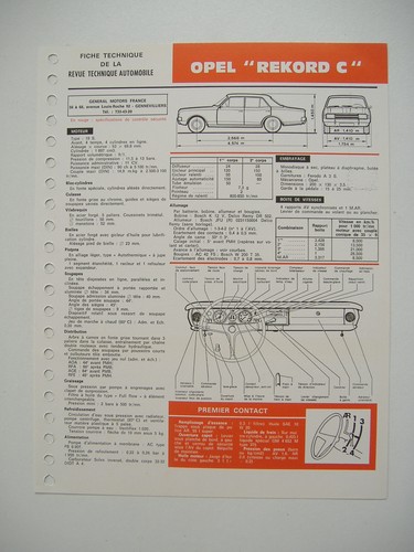 Fiche technique rta opel - rta,