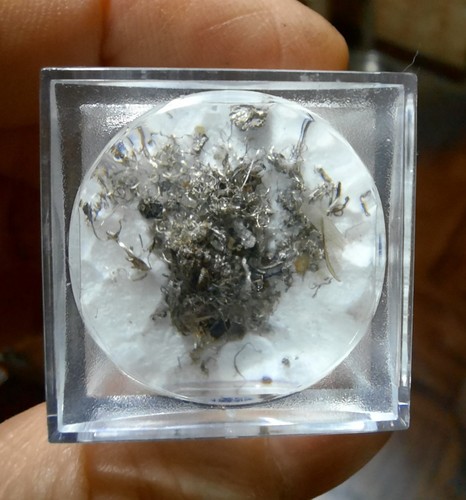 Fils argent natif - d'argent, cube