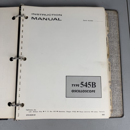 Tektronix 545b oscilloscope - tektronix,