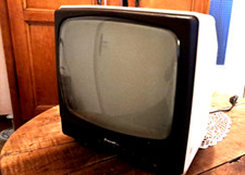petite    télévision BRANDT   blanche    décorative  diagonale image 30cm