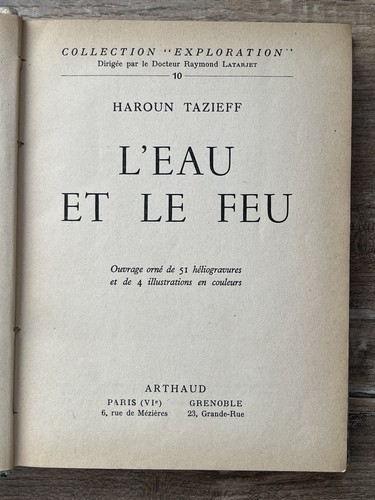 Haroun tazieff eau - tazieff, et
