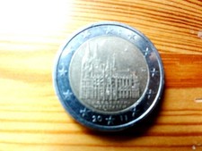 pièce 2 euros commémorative RFA 2011. Cathédrale de Cologne. Circulé