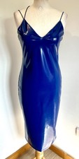 robe T38 vinyl bleu longue