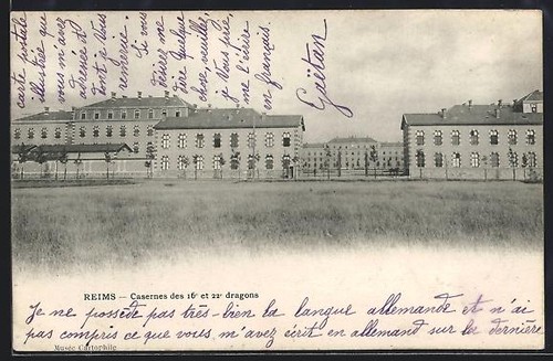 Cpa reims casernes des - des, 16e