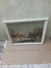 ANCIEN TABLEAU HUILE SUR BOIS