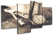 Retro Clock Keys Rustic