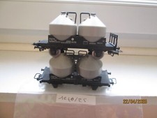 N° 1240/25 lots de deux wagons marchandises jouef un ciment algeco dans l'état