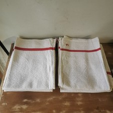 Lot 12 Anciens Torchons En Métis Avec Liteau Rouge / Réf A610