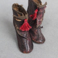 Bottes de poupée antiques en