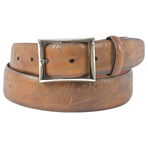 Berluti brown leather belt - leather,