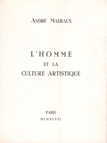 Malraux homme et - (andré).,