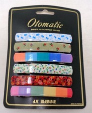 Lot 6 peignes anciens Barrettes cheveux vintage - Sur Plaquette 1970's France