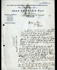 LAVAUR 81: ATELIERS CONSTRUCTION MOTEUR de MEUNERIE "Jean FABRIES" MOULIN à VENT