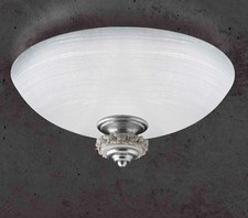 Plafonnier Verre Argenté Et