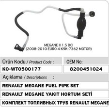 Renault Megane 1.5 DCI Fuel Pipe Set 8200451024