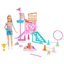 Barbie and Stacie to the Rescue Doll & Playset, Puppy Obstacle Course with Doll,