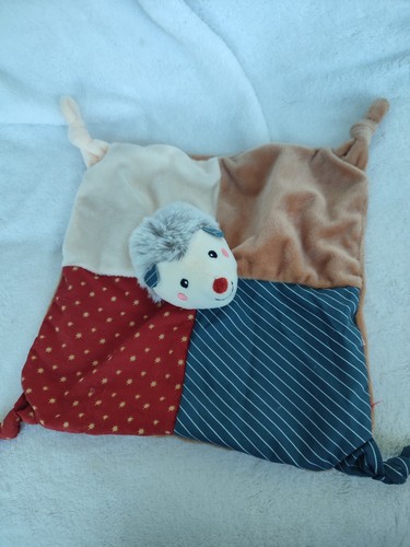Doudou plat herisson orange