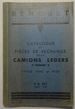 Renault : Catalogue de pièces de rechange pour camions legers 3 tonnes 5 / 1935