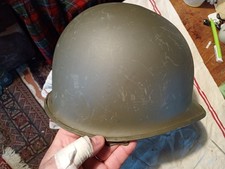 Coque de Casque US M1" jonc avant pattes Mobile 1944 Normandie  " WW2 Américain.