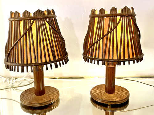 Paire lampe louis sognot - paire, de