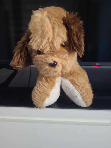 Peluche doudou chien vintage