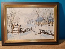 paysage De Neige d'apres Monet