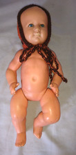 ANCIEN POUPEE BAIGNEUR GARCON PETITCOLIN CHEVEUX MOULES en celluloïd FRANCE 1950